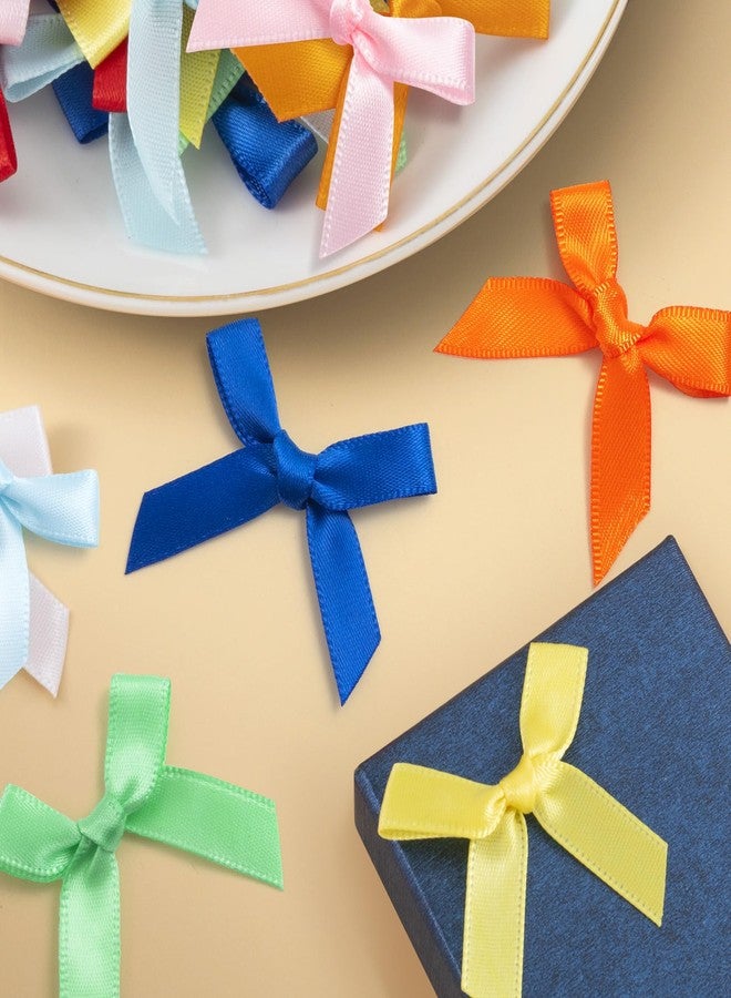 SmallCat 70 PCS Mini Ribbon Bows, Small Colorful Satin Ribbon Bow, Cute Soft Bowknot Sewing Accessories for Flowers, Wrapping, Christmas, Wedding, Birthday Party Decoration - Image 3